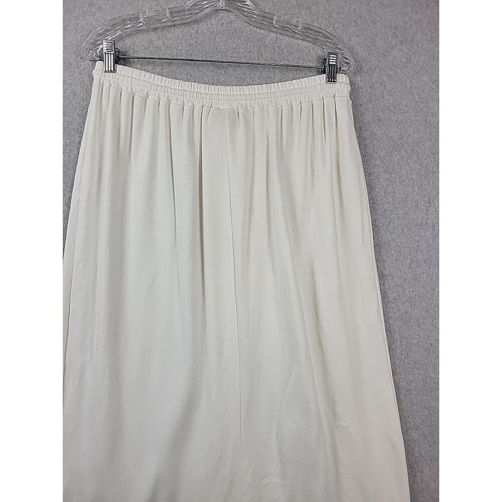 Bechamel 100% Cotton White Floral Embroidered Pull On Maxi Skirt Women's Large - Picture 7 of 10